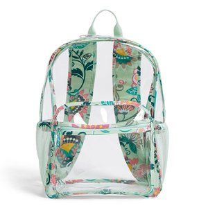 NWT Vera Bradley Clearly Colorful Large Backpack-Mint Flowers